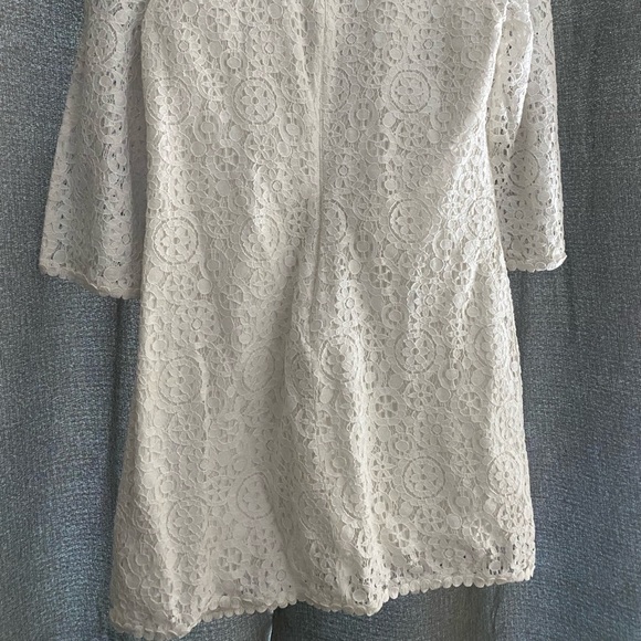 Lilly Pulitzer White Crochet Sleeved Dress - Picture 4 of 4